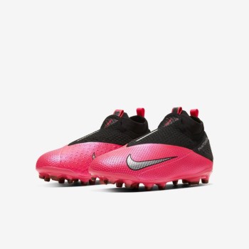 Nike Jr. Phantom Vision 2 Elite Dynamic Fit MG - Nagyobb Gyerek Focicipő - Piros/Fekete/Fekete/Metal